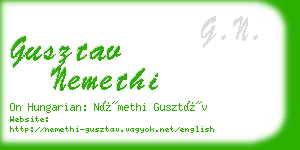 gusztav nemethi business card